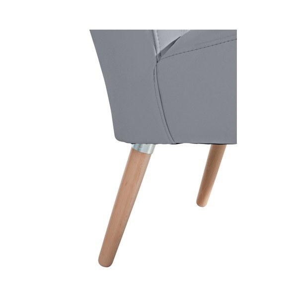 Šedé křeslo z imitace kůže Max Winzer Neele Leather Gray-image-2