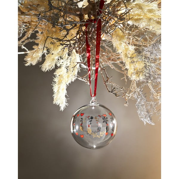 Стъклена ръчно издухана коледна топка ø 6,5 cm Ann-Sofi Romme Annual Christmas Bauble – Holmegaard-image-1