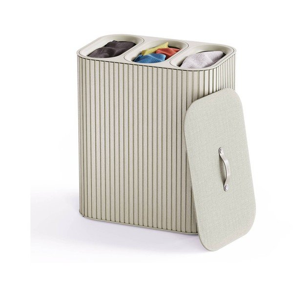 Бежов бамбуков кош за пране 3x30 l Tota Trio Luxe – Joseph Joseph