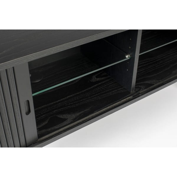 Черен скрин с чекмеджета и плъзгащи се врати Barbier - Zuiver-image-4