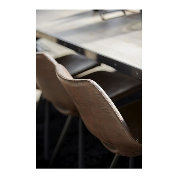 Светлокафяв трапезен стол с черна основа Coronas - Canett-image-2