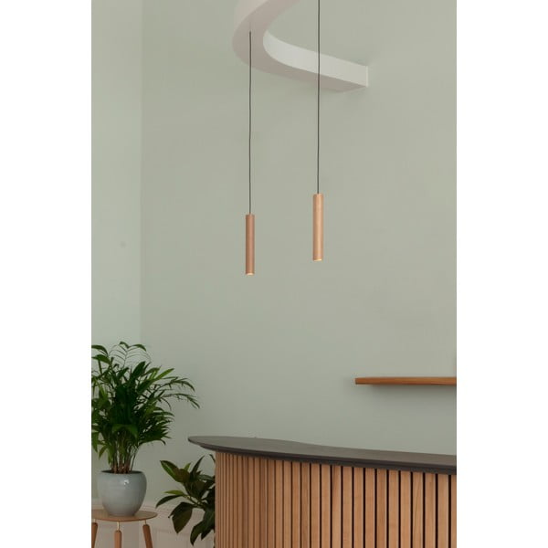 LED висяща лампа с дървен абажур ø 3 cm Chimes - UMAGE-image-1
