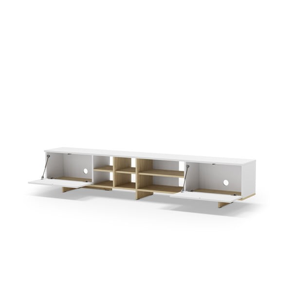 Бяла маса за телевизор 230x44 cm Cequoia - Marckeric-image-3