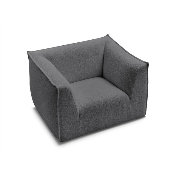 Тъмносиво кресло от прежда с примки от букле Giorgia – Bobochic Paris-image-4