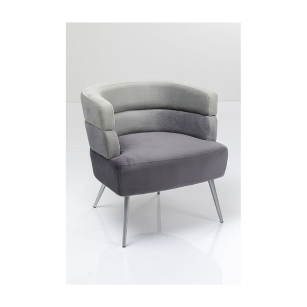 Кресло от сиво кадифе Sandwich - Kare Design