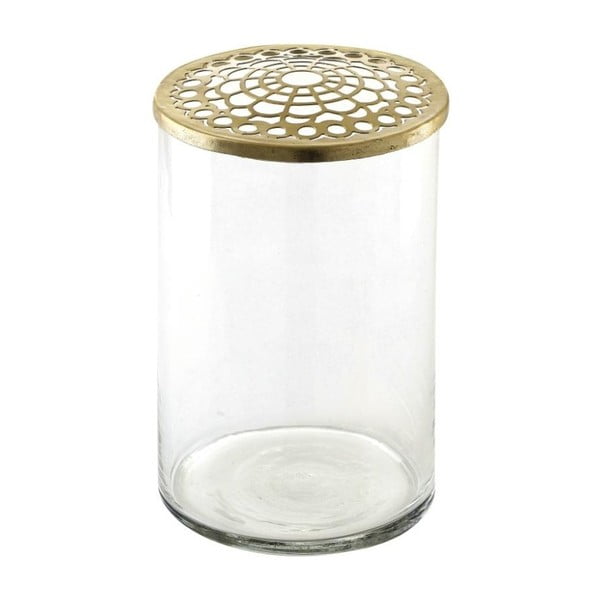 Стъклена ваза Kassandra Brass, ⌀ 10 cm - A Simple Mess