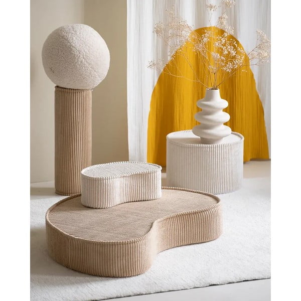 Светлокафява детска възглавница за диван от рипсено кадифе Roll – Wigiwama-image-1