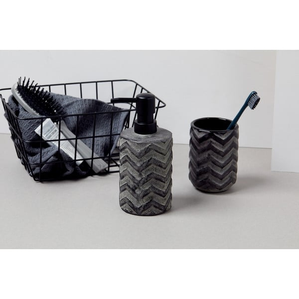 Сив керамичен ръчно рисуван дозатор за сапун , 360 ml Mantua - Wenko-image-4