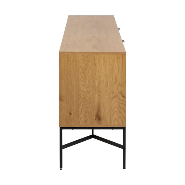 Нисък скрин от дъбов декор в естествен цвят 180x70 cm Jaipur – Actona-image-4