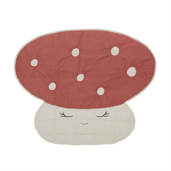 Червено детско килимче за игра 120x98 cm Mushroom – OYOY Mini