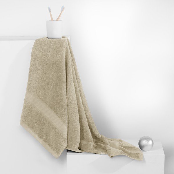 Béžový ručník DecoKing Bamby Beige, 50 x 100 cm-image-1