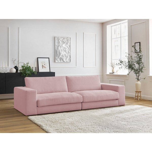 Розов диван от рипсено кадифе 274 cm Leonard – Bobochic Paris-image-1