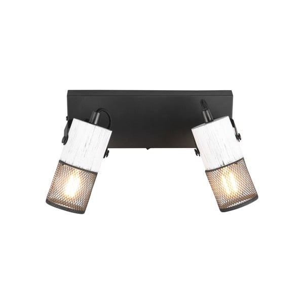 Черно-бяла стенна лампа ø 9 cm Tosh - Trio-image-2