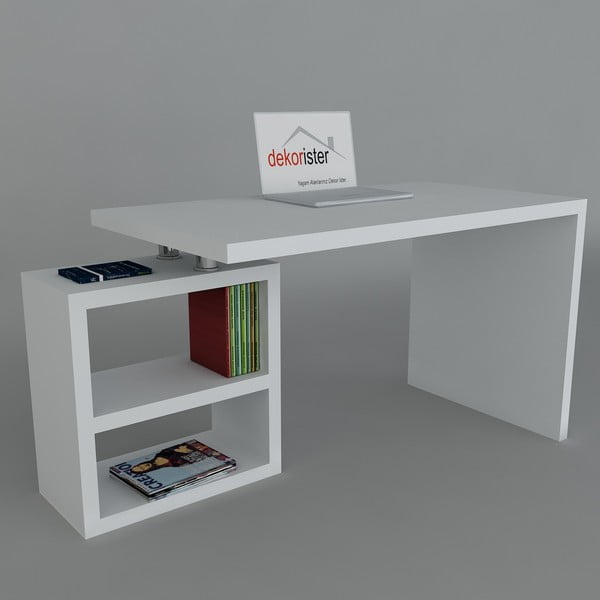 Pracovní stůl Swell White, 60x160x75 cm