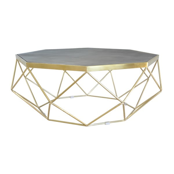 Konferenční stolek s podnožím ve zlaté barvě Livin Hill Glamour, ⌀ 106 cm