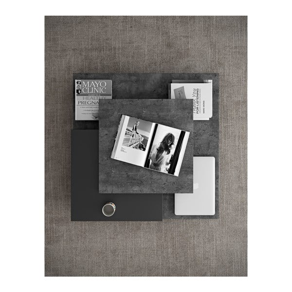 Масичка за кафе в бетонен декор с черни детайли Slate - TemaHome-image-3