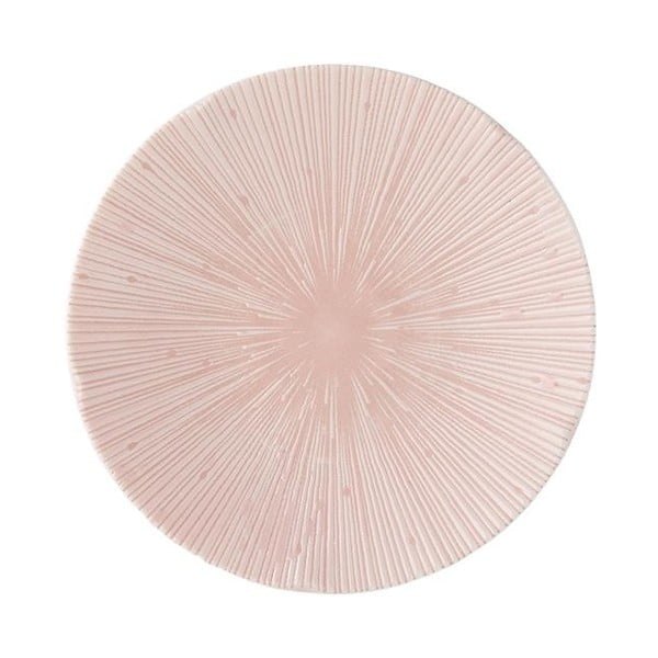 Розова керамична десертна чиния ø 24,4 cm ICE PINK - MIJ