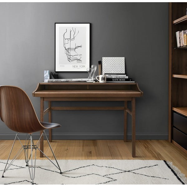 Работна маса с издърпващ се плот, ширина 115 cm Carteret - Woodman-image-1