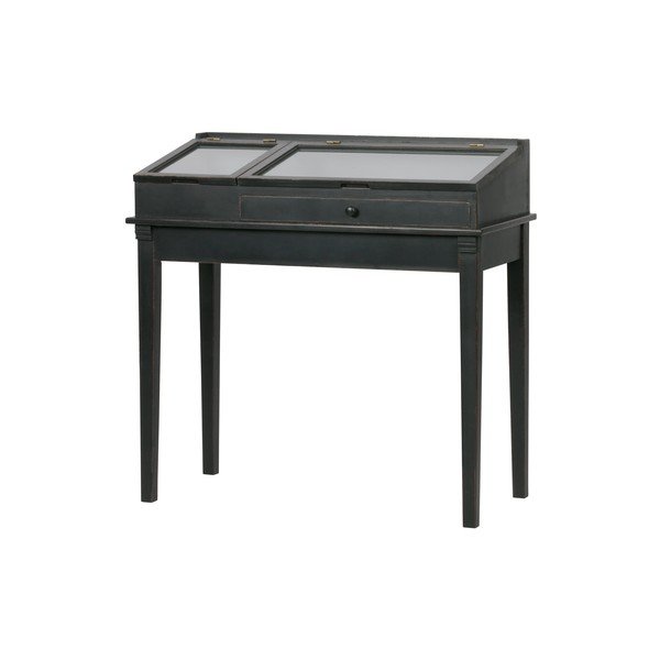 Черна дървена маса с витрина Herritage - BePureHome-image-2