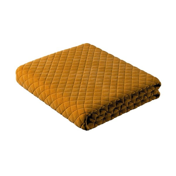 Жълта ватирана покривка за двойно легло 170x210 cm Posh Velvet - Yellow Tipi