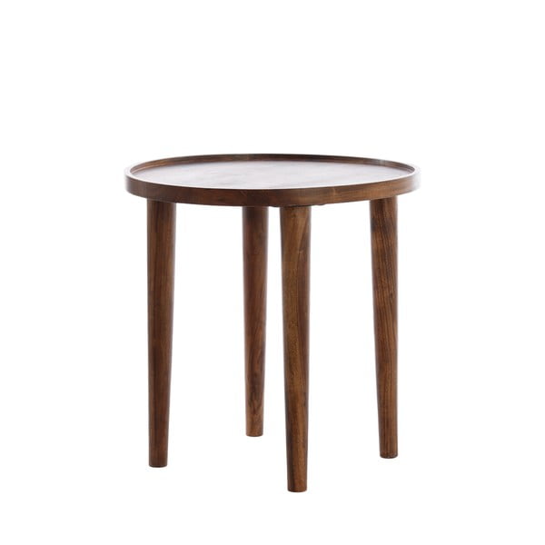 Кръгла странична масичка от масивна акация ø 45 cm Qiano – Light & Living-image-1