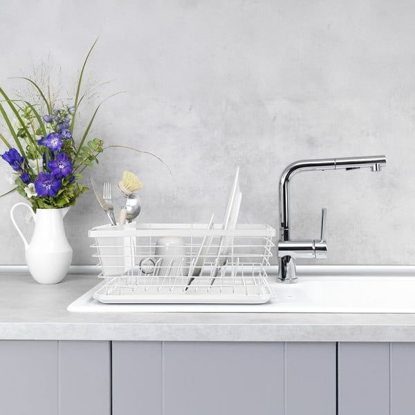 Бяла метална тавичка за оттичане 36x30 cm Drip – Wenko-image-3