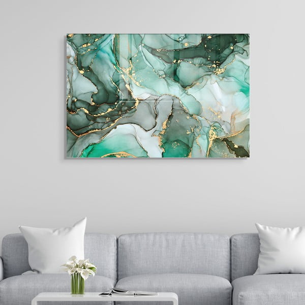 Картина върху стъкло 100x70 cm Turquoise - Wallity-image-1