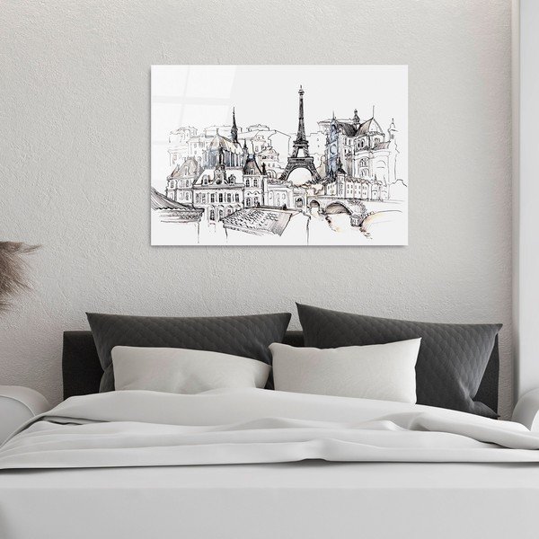 Живопис върху стъкло 70x100 cm Paris - Wallity-image-2