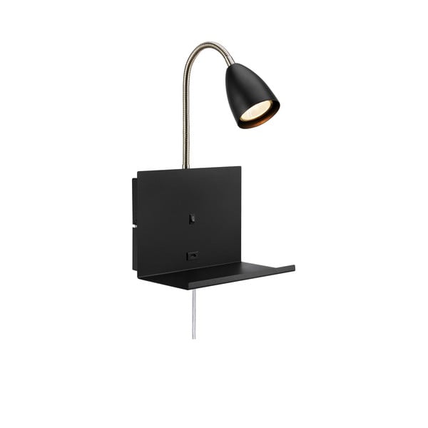 Черна стенна лампа Cuarto – Markslöjd