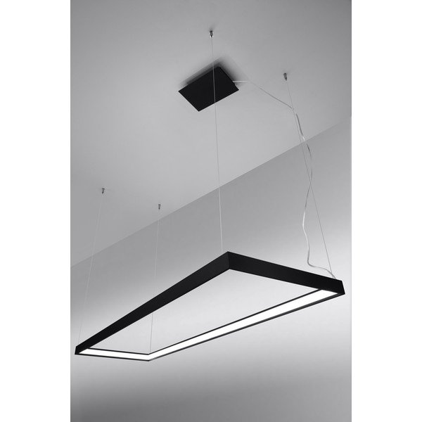 Черно метално LED висящо осветително тяло TUULA – Thoro-image-1