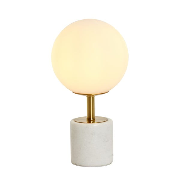 Бяла настолна лампа (височина 35 cm) Medina - Light & Living