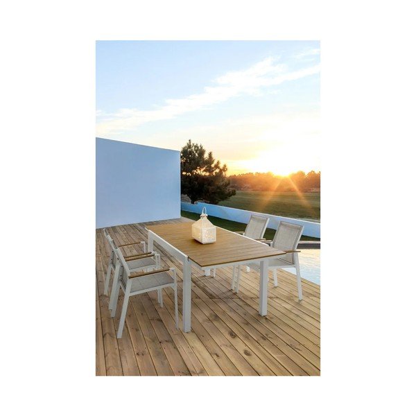 Бял метален градински стол Heta   – Bizzotto-image-1