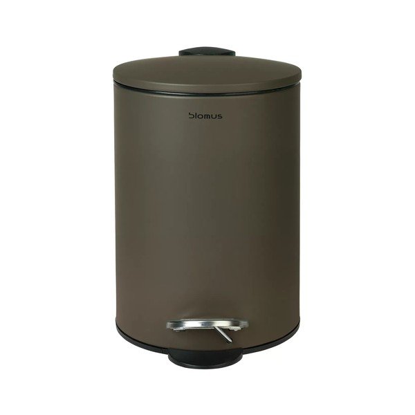 Тъмносиво стоманено кошче за боклук с педал 3 l Tubo – Blomus