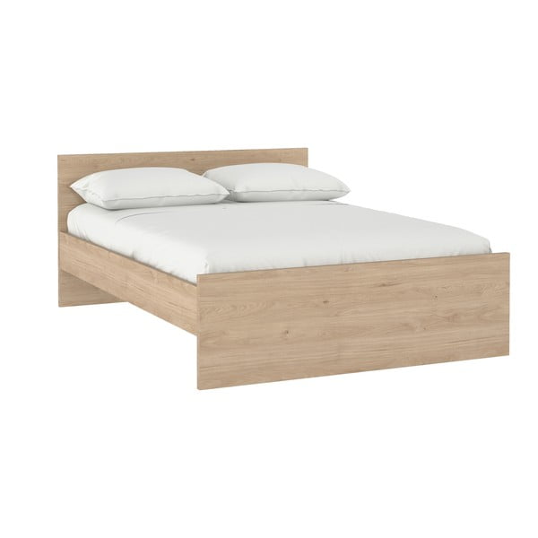 Двойно легло от декор от дъб в естествен цвят 160x200 cm Naia – Tvilum