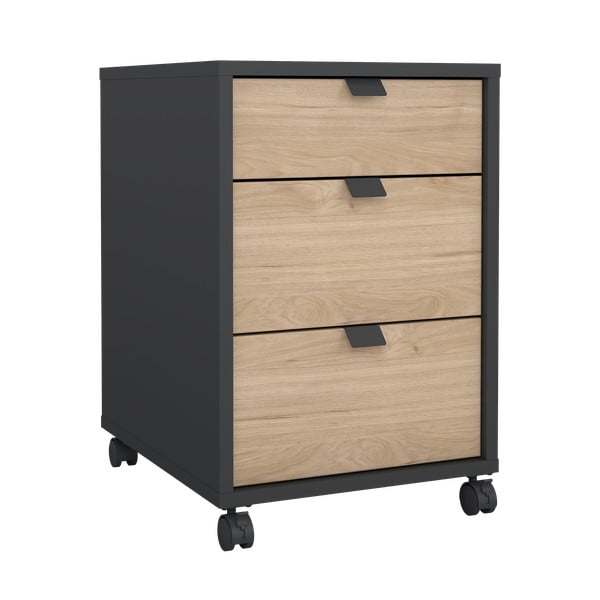 Шкаф с дъбов декор в цвят антрацит-натурален 41x61 cm Sign - Tvilum-image-2