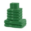 Тъмнозелени памучни хавлии и кърпи за баня в комплект от 10 бр. от тери Marina – Restilo
