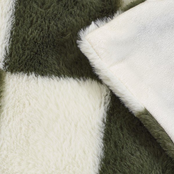 Бяло/зелено одеяло 130x170 cm Cosy Soft Checkerboard – Catherine Lansfield-image-3