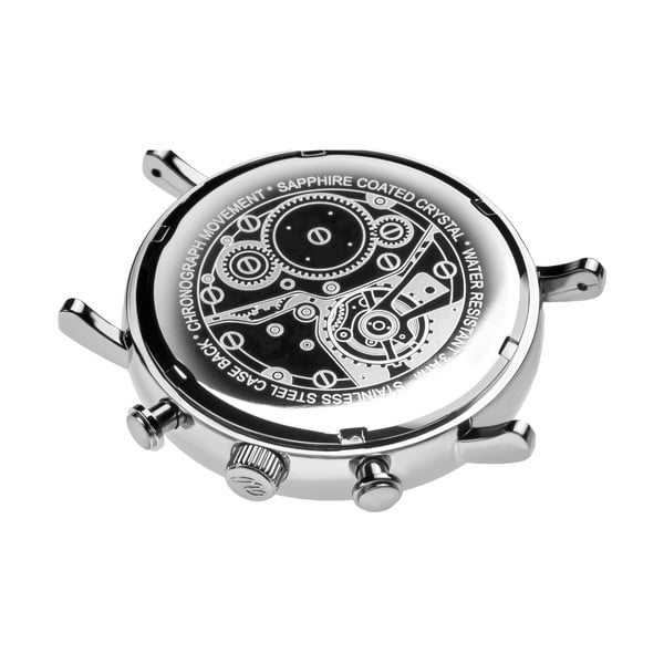 Мъжки часовник с каишка от неръждаема стомана в сребрист цвят - Walter Bach-image-3