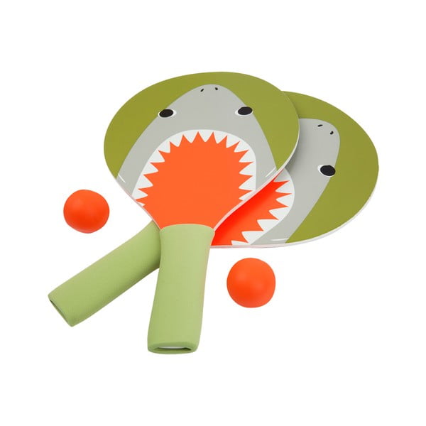 Комплект от 2 бухалки и топчета за тенис на маса Shark Attack - Sunnylife