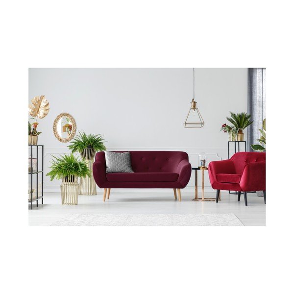 Vínově červená dvoumístná pohovka Mazzini Sofas Amelie-image-2