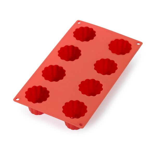 Червена силиконова форма за 8 мини кифлички - Lékué