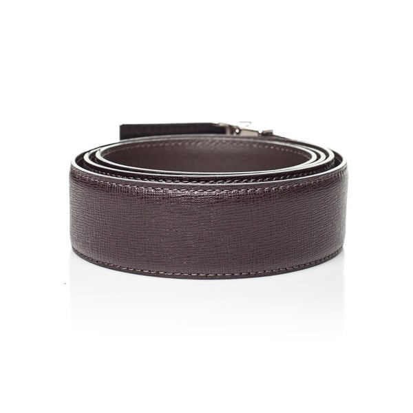 Мъжки колан от кафява кожа Avar, дължина 90 cm - Ferruccio Laconi-image-1
