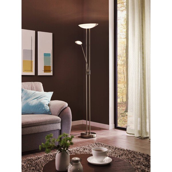 Сива LED подова лампа със стъклен абажур (височина 180 cm) BAYA LED – EGLO-image-2