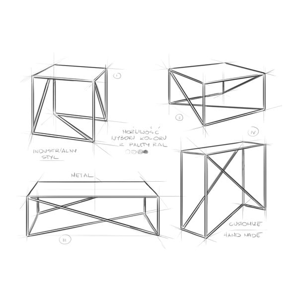Бяла масичка за кафе , 100 x 100 cm Memo - CustomForm-image-3