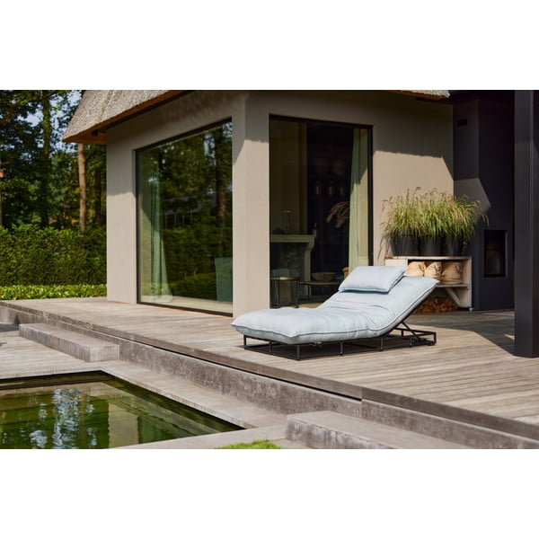 Син градински шезлонг с метална основа Emma - Hartman-image-1