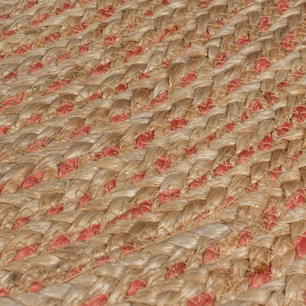 Кръгъл килим от юта в сьомгово-естествен цвят 133x133 cm Capri - Flair Rugs-image-4