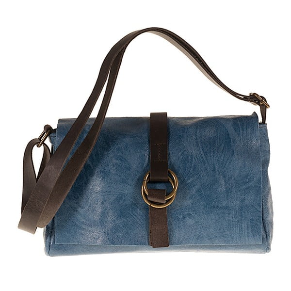 Tmavě modrá kožená kabelka Giulia Bags Debra