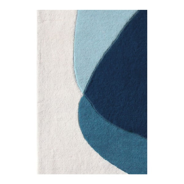 Modrý vlněný koberec HARTÔ Serge