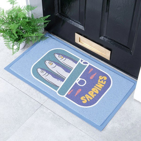 Изтривалка от рециклирана пластмаса 40x70 cm Sardine Tin – Artsy Doormats-image-1