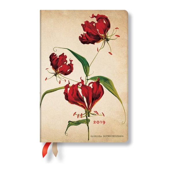 Ежедневен дневник за 2019 г. Gloriosa Lily, 368 страници - Paperblanks